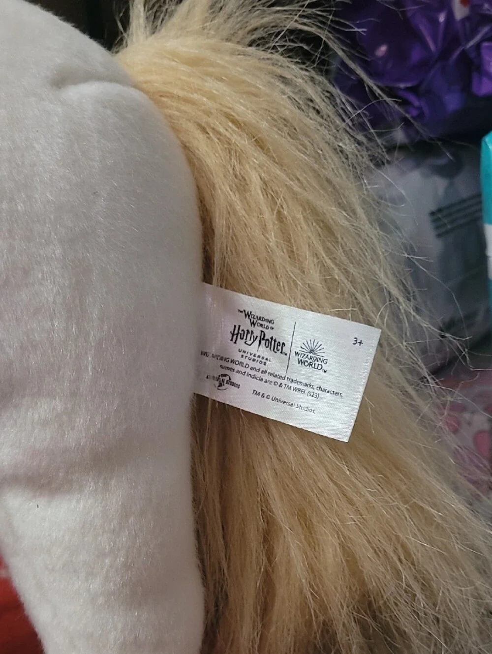 adidas White Unicorn Plush with Gold Horn and Beige Mane